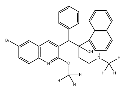 rac-N-Desmethyl Bedaquiline-d6 (Mixture of Diastereomers), 2271264-46-9, 结构式