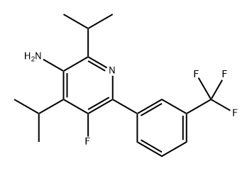 5-fluoro-2,4-diisopropyl-6-(3-(trifluoromethyl)phenyl)pyridin-3-amine 结构式