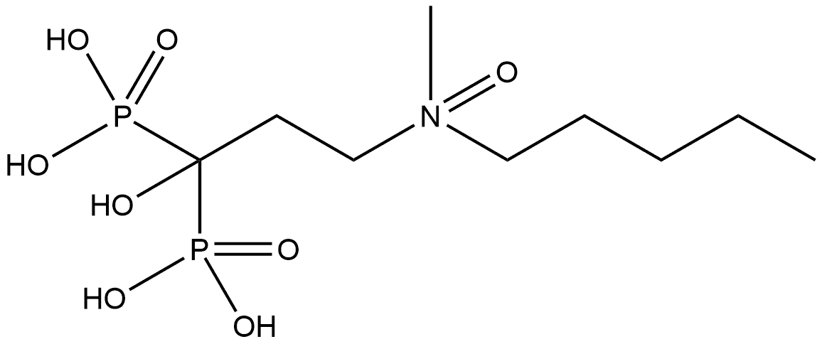 Phosphonic acid, P,P'-[1-hydroxy-3-(methyloxidopentylamino)propylidene]bis- Structure