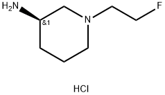 3-Piperidinamine, 1-(2-fluoroethyl)-, hydrochloride (1:1), (3R)- Struktur
