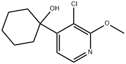1-(3-chloro-2-methoxypyridin-4-yl)cyclohexanol Struktur