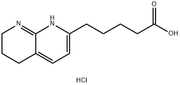 1,8-Naphthyridine-2-pentanoic acid, 5,6,7,8-tetrahydro-, hydrochloride (1:1) 结构式