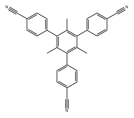 1,3,5-三(4-氰基苯基)三甲苯 结构式