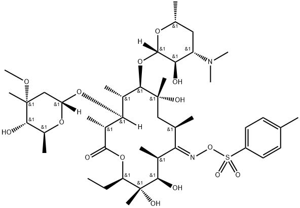 Erythromycin, 9-[O-[(4-methylphenyl)sulfonyl]oxime], (9E)- (9CI) Structure