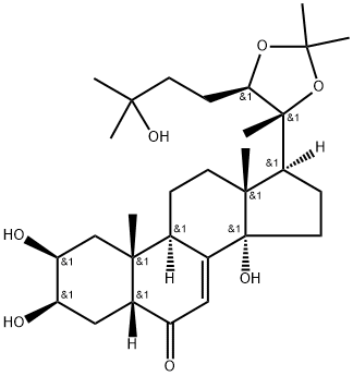 エクジステロン 20,22-モノアセトニド 化学構造式