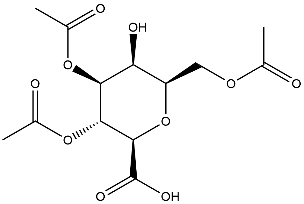 D-glycero-L-manno-Heptonic acid, 2,6-anhydro-, 3,4,7-triacetate Struktur