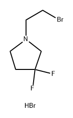 1-(2-溴乙基)-3,3-二氟吡咯烷氢溴酸盐 结构式
