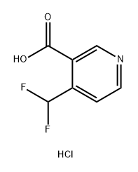 3-Pyridinecarboxylic acid, 4-(difluoromethyl)-, hydrochloride (1:1) Struktur