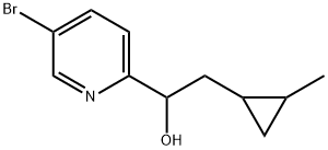 5-Bromo-α-[(2-methylcyclopropyl)methyl]-2-pyridinemethanol Struktur