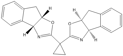 (3aR,3'aR,8aS,8'a'S)-2,2'-cyclopropylidenebis[3a,8a-dihydro-8H-Indeno[1,2-d]oxazole Structure