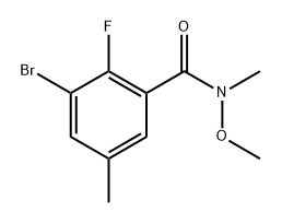 3-bromo-2-fluoro-N-methoxy-N,5-dimethylbenzamide Struktur
