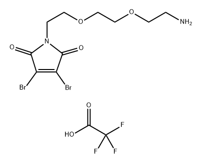 3,4-二溴-马来酰亚胺-二聚乙二醇-胺三氟醋酸盐, 2296708-07-9, 结构式