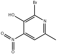 2-溴-6-甲基-4-硝基吡啶-3-醇, 22989-66-8, 结构式