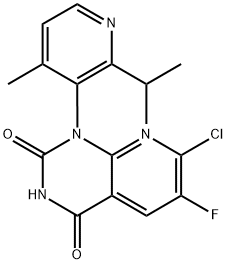 Pyrido[2,3-d]pyrimidine-2,4(1H,3H)-dione, 7-chloro-6-fluoro-1-[4-methyl-2-(1-methylethyl)-3-pyridinyl]-, (1S)- 结构式