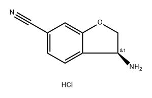 (S)-3-amino-2,3-dihydrobenzofuran-6-carbonitrile hydrochloride 结构式