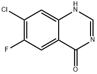 7-氯-6-氟喹唑啉-4(3H)-酮 结构式