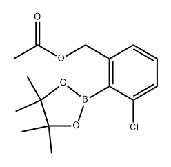 3-Chloro-2-(4,4,5,5-tetramethyl-1,3,2-dioxaborolan-2-yl)benzyl acetate Structure