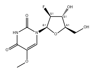 2'-Deoxy-2'-fluoro-5-methoxy-arabinouridine Struktur