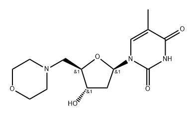 5'-Deoxy-5'-(4-morpholinyl)thymidine Structure