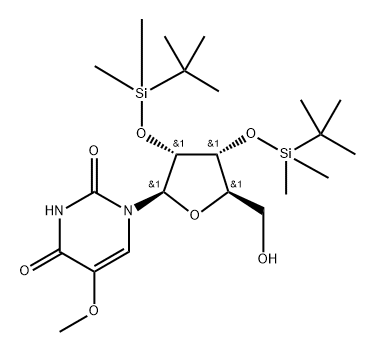 2',3'-Bis(O-(t-butyldimethylsilyl)-5-methoxyuridine Structure