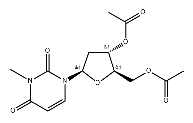 3',5'-Di-O-acetyl-2'-deoxy-N3-methyl uridine Struktur