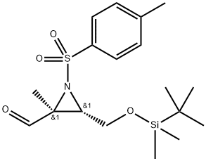 (2S,3S)-3-(((叔丁基二甲基甲硅烷基)氧基)甲基)-2-甲基-1-甲苯磺酰氮丙啶-2-甲醛,2306050-76-8,结构式