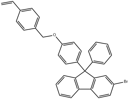 2-溴-9-[4-[(4-乙烯基苯基)甲氧基]苯基]-9-苯基-9H-芴, 2306167-84-8, 结构式