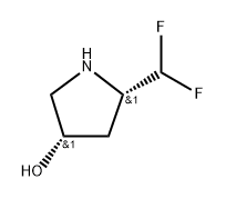 (3S,5S)-5-(difluoromethyl)pyrrolidin-3-ol 结构式