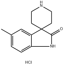 Spiro[3H-indole-3,4′-piperidin]-2(1H)-one, 5-methyl-, hydrochloride (1:1) Struktur