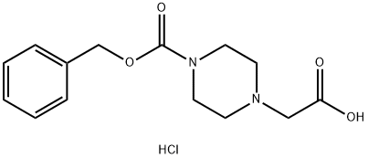 2-(4-((Benzyloxy)carbonyl)piperazin-1-yl)acetic acid hydrochloride, 2306272-72-8, 结构式