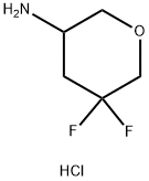 5,5-Difluorotetrahydro-2H-pyran-3-amine hydrochloride, 2306275-99-8, 结构式