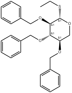 Ethyl 2,3,4-tri-O-benzyl-1-thio-β-D-xylopyranoside Structure