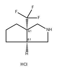 (3aS,6aS)-3a-(Trifluoromethyl)octahydrocyclopenta[c]pyrrole hydrochloride Struktur
