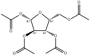 β-D-Xylofuranose, 1,2,3,5-tetraacetate Structure