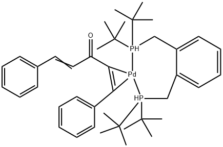 钯, [1,5-二苯基-1,4-戊二烯-3-酮] [Α,Α'-双(二叔丁基膦)-邻-二甲苯,230978-02-6,结构式