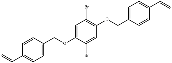 1,4-二溴-2,5-双[(4-乙烯基苯基)甲氧基]苯, 2314452-42-9, 结构式