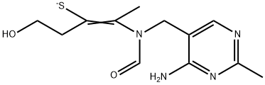 Formamide, N-[(4-amino-2-methyl-5-pyrimidinyl)methyl]-N-(4-hydroxy-2-mercapto-1-methyl-1-buten-1-yl)-, ion(1-) Structure