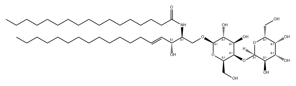 Heptadecanamide, N-[(1S,2R,3E)-1-[[(4-O-α-D-galactopyranosyl-β-D-galactopyranosyl)oxy]methyl]-2-hydroxy-3-heptadecen-1-yl]- Structure