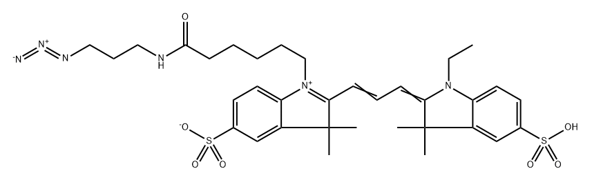磺化花菁3叠氮化物, 2322322-57-4, 结构式