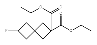 Diethyl 6-fluorospiro[3.3]heptane-2,2-dicarboxylate Struktur