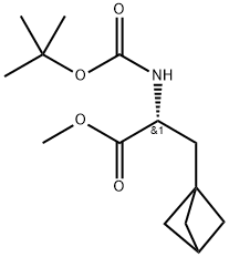 3-二环[1.1.1]戊-1-基-2-叔丁氧羰基氨基丙酸甲酯,2322853-09-6,结构式