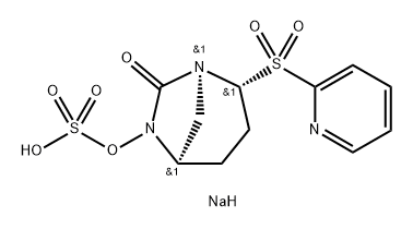 Sulfuric acid, mono[(1S,2R,5R)-7-oxo-2-(2- pyridinylsulfonyl)-1,6-diazabicyclo[3.2.1]oct-6- yl] ester, sodium salt (1:1) Structure