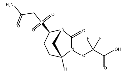 2-(((1S,2R,5R)-2-((2-AMINO-2-OXOETHYL)SULFONYL)-7-OXO-1,6-DIAZABICYCLO[3.2.1]OCTAN-6-YL)OXY)-2,2-DIF,2326466-34-4,结构式