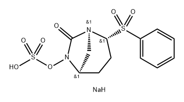 Sulfuric acid, mono[(1S,2R,5R)-7-oxo-2- (phenylsulfonyl)-1,6-diazabicyclo[3.2.1]oct-6- yl] ester, sodium salt (1:1) Structure
