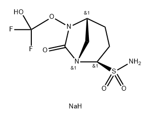 1,6-DIAZABICYCLO[3.2.1]OCTANE-2-SULFONAMIDE, 6-(DIFLUOROHYDROXYMETHOXY)-7-OXO-, SODIUM SALT (1:1), (, 2326469-44-5, 结构式