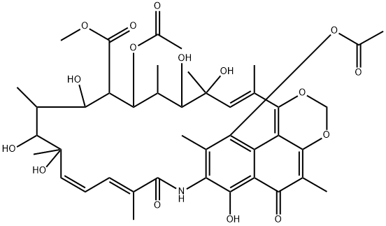 21-O-アセチル-16-ヒドロキシストレプトバリシン酸メチル 化学構造式