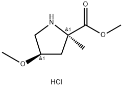 methyl (2R,4R)-4-methoxy-2-methylpyrrolidine-2-carboxylate hydrochloride Structure