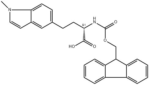 芴甲氧羰基-正缬氨酸(1-甲基-1氢-吲哚) 结构式