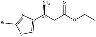 ethyl(S)-3-amino-3-(2-bromothiazol-4-yl)propanoate Struktur