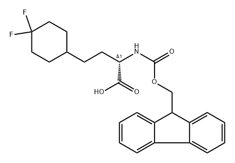 (ΑS)-Α-[[(9H-氟-9-基甲氧基)羰基]氨基]-4,4-二氟环己丁酸, 2350007-52-0, 结构式
